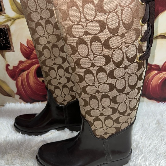 Coach Tristee Rain Boots 7B - Picture 4 of 11